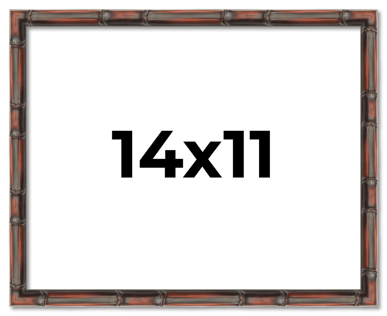 14x11 Thin Bamboo Picture Frame with UV-Resistant Acrylic & Acid Free Backing, Available in 2 Finishes - Gold and Brown